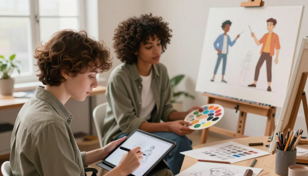 consistent character features image